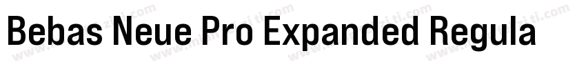 Bebas Neue Pro Expanded Regular字体转换